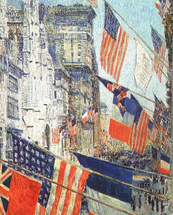 Childe Hassam Allies Day in May 1917 oil painting image